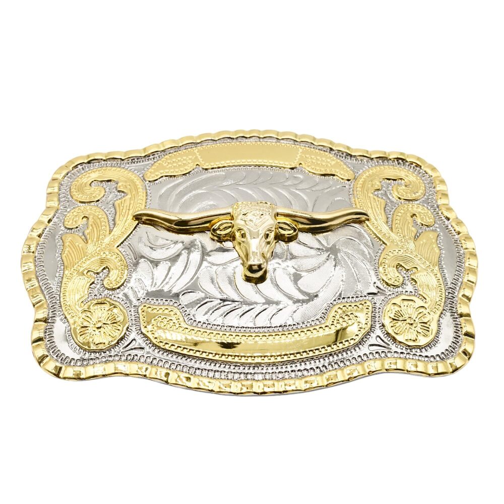 1360 Western Belt Buckle – Bull Head Cowboy Belt Buckles - Western Bull